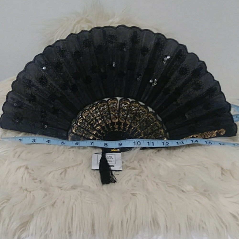 🎉Folding hand-held fans with sequins